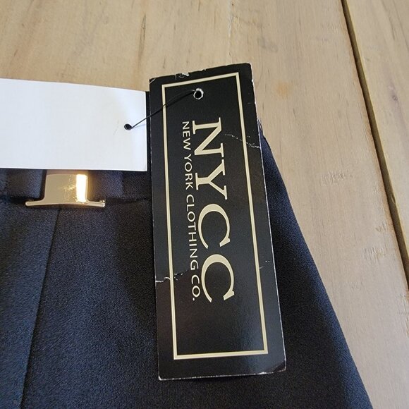 NYCC Skirt Long Pencil Style Size L‎ Black Classic Career Piece Front Slit NWT - Picture 6 of 10